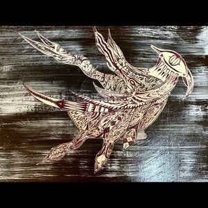 Handmade native bird painting (copy onto canvas)